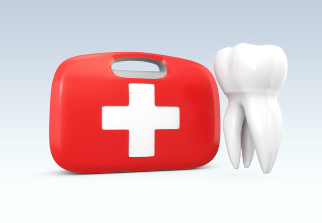 missing tooth and dental emergency first aid kit